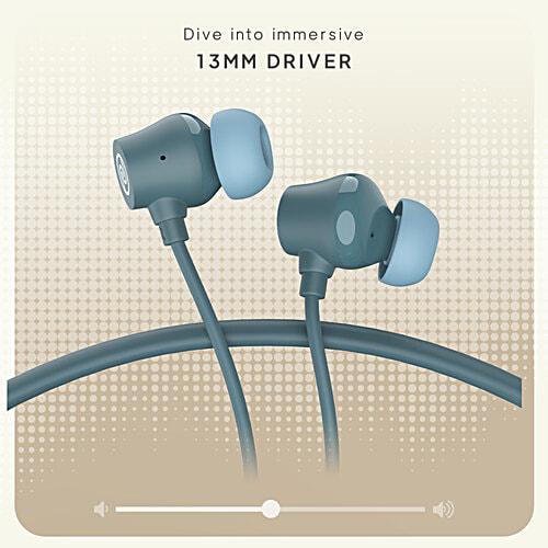 Noise Airwave Pro Bluetooth Wireless Neckband Earphones With Mic - Metallic Blue, 1 Unit  