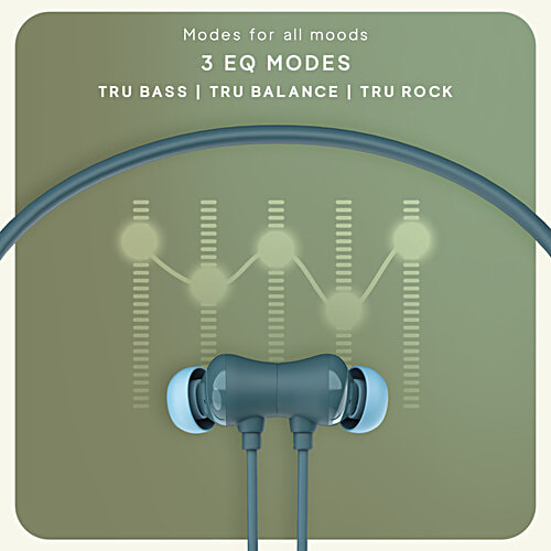 Noise Airwave Pro Bluetooth Wireless Neckband Earphones With Mic - Metallic Blue, 1 Unit  