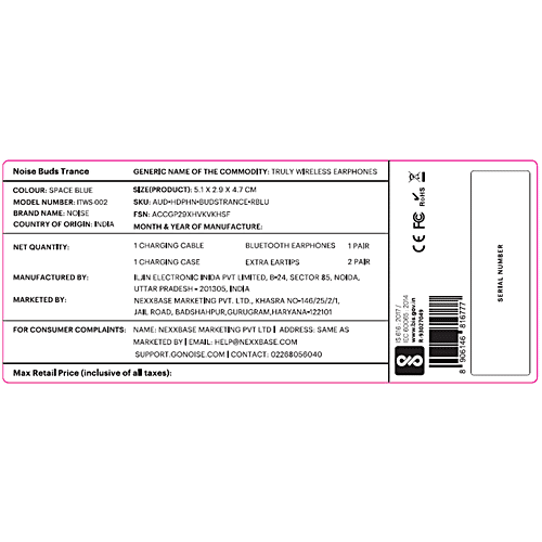 Noise Buds Trance Truly Wireless Earbuds - Space Blue, 1 Unit  