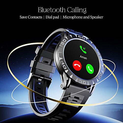 boAt Luxury Smart Watch Enigma Orion With 1.39” HD Display, BT Calling, Metal Body, Activity Tracker - Active Black, 1 pc  Functional Crown, Up To 7 Days Battery