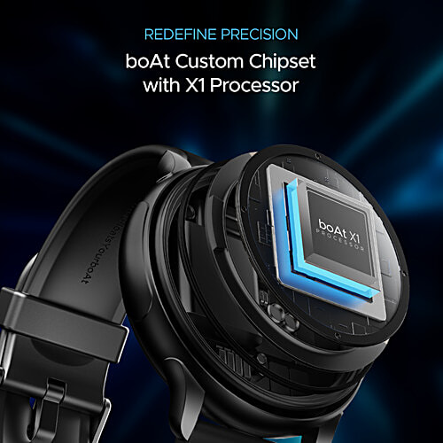 boAt Lunar Oasis Fitness Smart Watch With 1.43" AMOLED Display & Bluetooth Calling - Active Black, 1 pc  TBT Navigation, QR Tray, Watch Face Studio, Bluetooth Calling, Emergency SOS