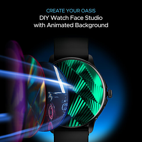 boAt Lunar Oasis Fitness Smart Watch With 1.43" AMOLED Display & Bluetooth Calling - Active Black, 1 pc  TBT Navigation, QR Tray, Watch Face Studio, Bluetooth Calling, Emergency SOS