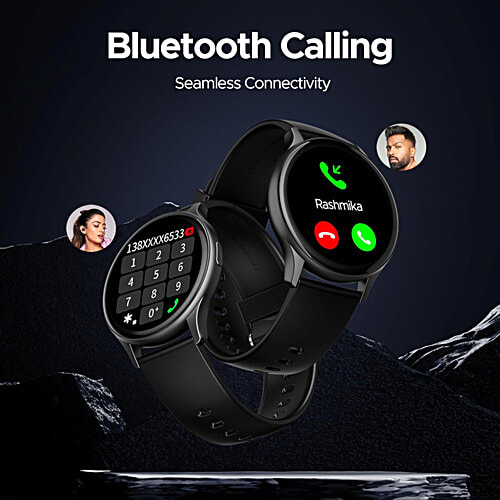 boAt Lunar Peak Smart Watch With 1.45" AMOLED Display & Advanced BT Calling - Black, 1 pc  Always on Display, Cloud & Custom Watch Faces, in-Built Games, Stocks, SOS, IP67,