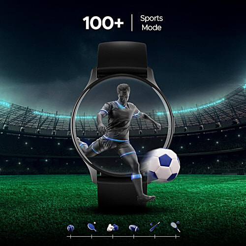 boAt Lunar Peak Smart Watch With 1.45" AMOLED Display & Advanced BT Calling - Black, 1 pc  Always on Display, Cloud & Custom Watch Faces, in-Built Games, Stocks, SOS, IP67,