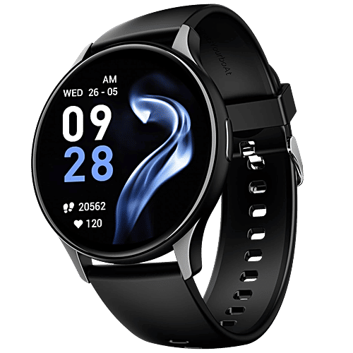 boAt Lunar Peak Smart Watch With 1.45" AMOLED Display & Advanced BT Calling - Black, 1 pc  Always on Display, Cloud & Custom Watch Faces, in-Built Games, Stocks, SOS, IP67,