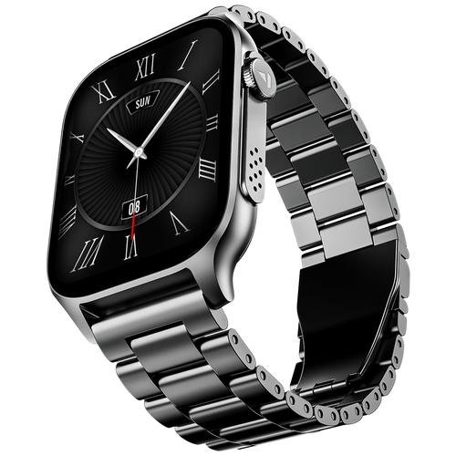 boAt Ultima Ember Smart Watch With 1.96” AMOLED Display, BT Calling, 100+ Sports Modes  - Steel Black, 1 pc  Functional Crown, 100+ Sports Modes, BT Calling, Camera & Music Control, IP68 Resistance, Custom Watch Faces