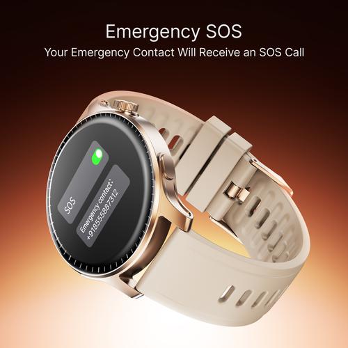 boAt Ultima Prime Smart Watch With 1.43” AMOLED Display, BT Calling, 100+ Sports Modes - Rose Gold, 1 pc  SOS, BT Calling, Notifications, IP68, Music & Camera Controls, 100+ Sports Modes, Watch Face Studio