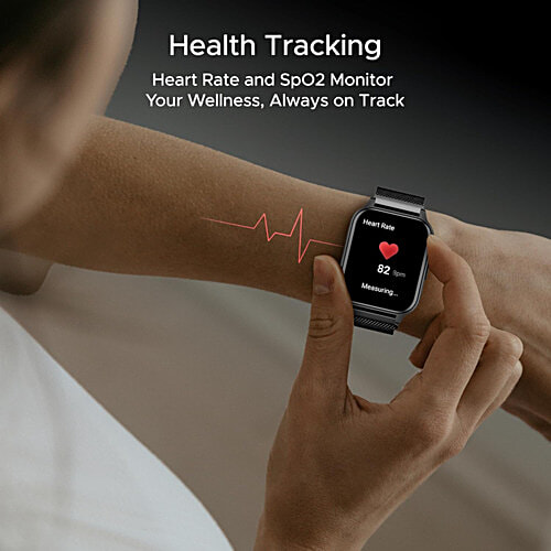 boAt Wave Call 2 Plus Smart Watch With 1.96” HD Display & Bilingual Support In Hindi/English - Metal Black, 1 pc BT Calling, 100+Sports Modes, Animated Watch Faces, Voice Assistant