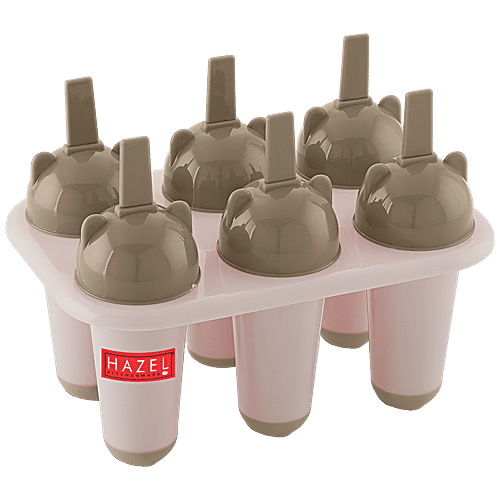 Hazel 6 Plastic Reusable Kulfi Mould, 1 pc Popsicle Moulds & Ice Candy Maker