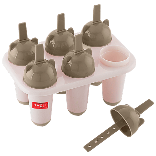 Hazel 6 Plastic Reusable Kulfi Mould, 1 pc Popsicle Moulds & Ice Candy Maker
