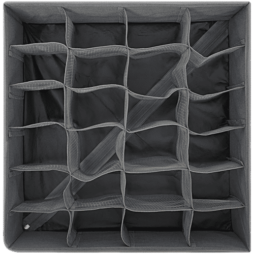 DP Linen Foldable Storage Box - 24 Partition, Grey, 1 pc