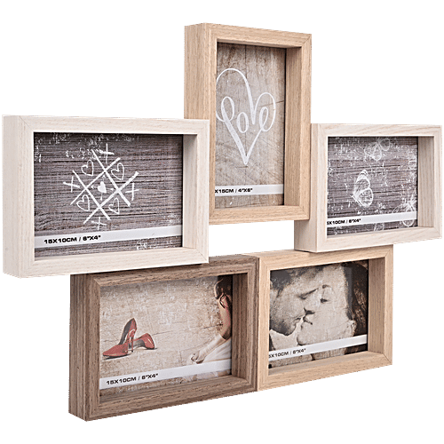 DP 5 Photo Collage Frame - 45.5 x 32 cm, 18 x 12.5 Inch, Assorted Colour, 1 pc  