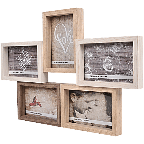 DP 5 Photo Collage Frame - 45.5 x 32 cm, 18 x 12.5 Inch, Assorted Colour, 1 pc  