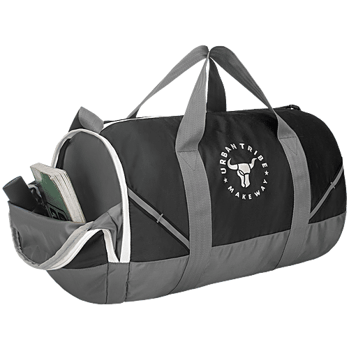 Urban Tribe Amigo Unisex Duffle Bag - Black, 29 L For Travel, Gym & Daily Use