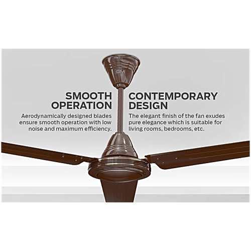GM Air MTX Ceiling Fan - Brown, 1200MM, 373 RPM, 1 Star, 1 pc  BEE Rating 1 Star