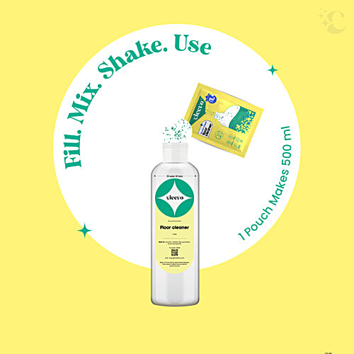 Cleevo Powder To Liquid Floor Cleaner - Oriental Lemon, Non-Toxic, 5 L (5x20 g) 