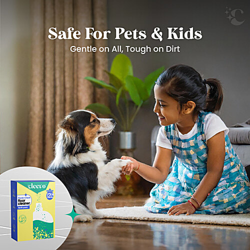 Cleevo Powder To Liquid Floor Cleaner - Oriental Lemon, Non-Toxic, 5 L (5x20 g) 