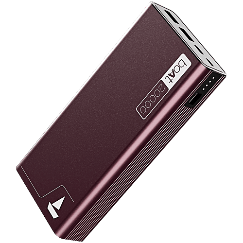 boAt Energyshroom PB400 20000mAh Power Bank w/ Built-In 12-layer Smart IC protection & 22.5W Fast Charging - Burgundy, 1 pc