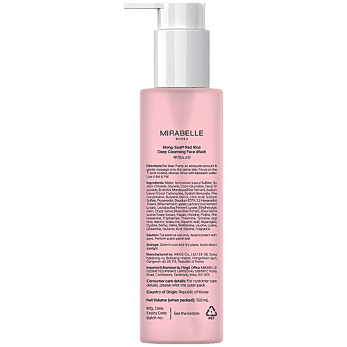 Mirabelle Korea Hong-Ssal Red Rice Deep Cleansing Face Wash, 150 ml  