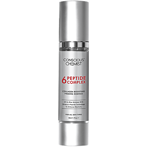 Conscious Chemist 6 Peptide Complex Collagen Boosting Firming Essence, 50 ml  All-In-One Skin care with Unique 6 Peptide Technology To Enhance Elasticity, For All Skin Types, pH Balanced