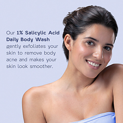 Arata 1% Salicylic Acid Daily Body Wash, 300 ml  Smoothens Skin, Exfoliates & Reduces Body Acne