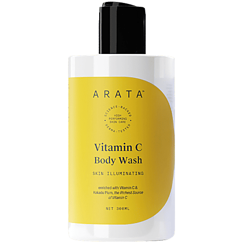 Arata Vitamin C Skin Illuminating Body Wash, 300 ml  Enriched with Vitamin C & Kakadu Plum