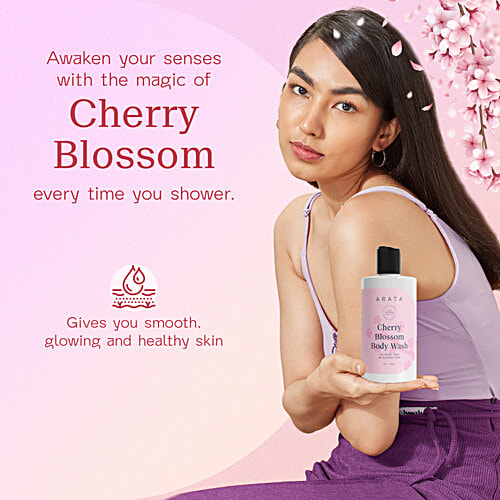 Arata Cherry Blossom Body Wash, 300 ml Calming & Rejuvenating