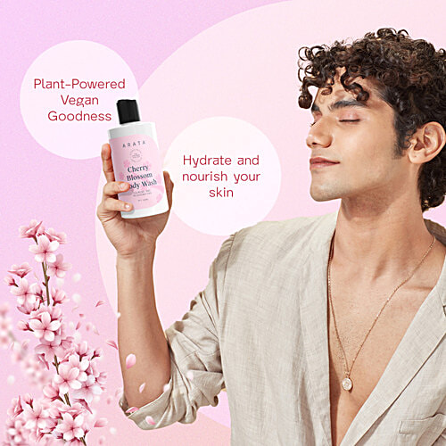 Arata Cherry Blossom Body Wash, 300 ml Calming & Rejuvenating