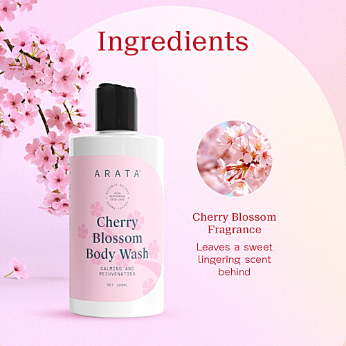 Arata Cherry Blossom Body Wash, 300 ml Calming & Rejuvenating