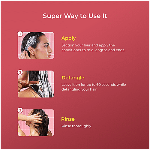 Arata Super Hair Conditioner, 200 ml  With KeraPlant NPNF, 97% Increased Moisture Retention, 90% Increased Cuticle Softness, Hyper Hydration, Restores Volume, Removes Tangles