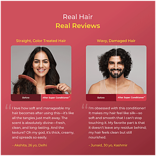 Arata Super Hair Conditioner, 200 ml  With KeraPlant NPNF, 97% Increased Moisture Retention, 90% Increased Cuticle Softness, Hyper Hydration, Restores Volume, Removes Tangles