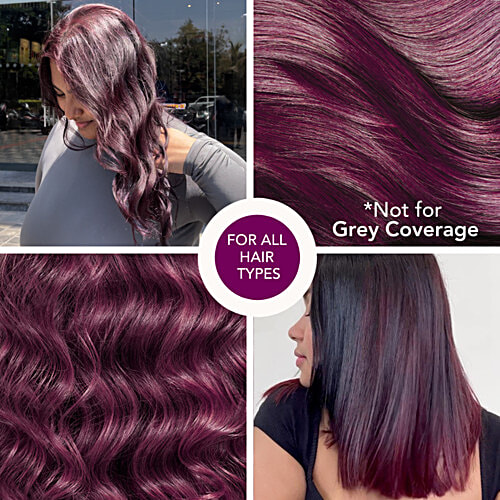 Paradyes Glossy Hair Tin Natural Looking Hair Colour - Berry Plum, Red Purple, 160 g Long Lasting Creme Colour, 15-20 Washes