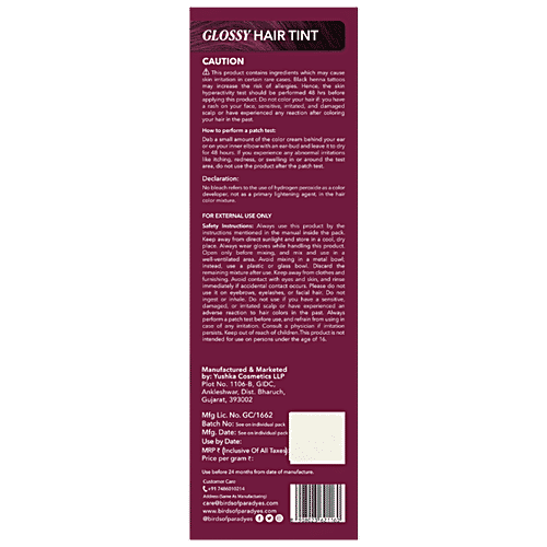 Paradyes Glossy Hair Tin Natural Looking Hair Colour - Berry Plum, Red Purple, 160 g Long Lasting Creme Colour, 15-20 Washes