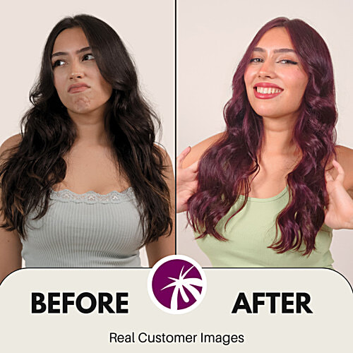 Paradyes Glossy Hair Tin Natural Looking Hair Colour - Berry Plum, Red Purple, 160 g Long Lasting Creme Colour, 15-20 Washes