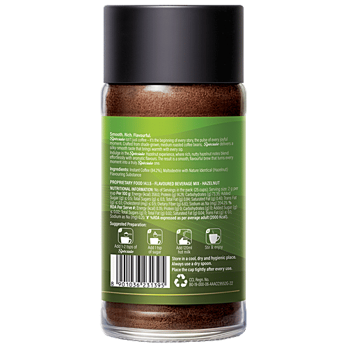 Continental Speciale Hazelnut Flavour Instant Coffee Powder, 50 g  