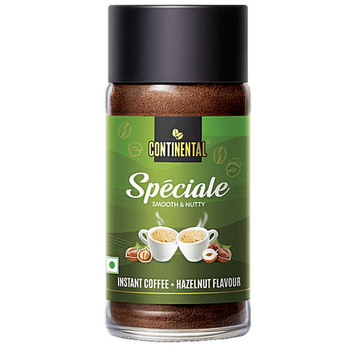 Continental Speciale Hazelnut Flavour Instant Coffee Powder, 50 g  