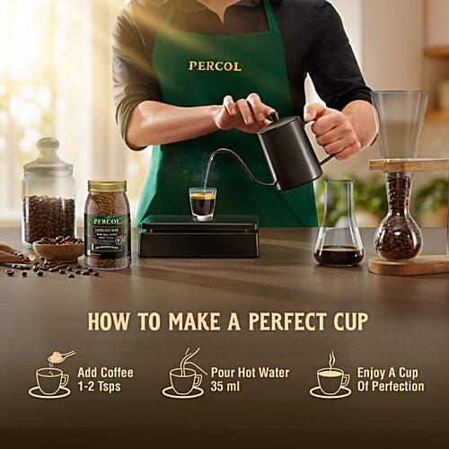 Percol Espresso Noir Dark Chocolate & Oolong Instant Coffee Powder, 100 g  