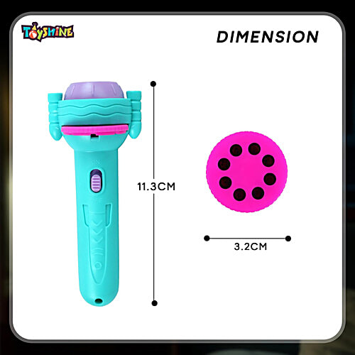 Toyshine Projector Flashlight Torch - 3 Slides, 24 Patterns, 1 pc  Kids Projection Light Toy Educational Cartoon Story Torch Projector Bedtime Toy for Kids