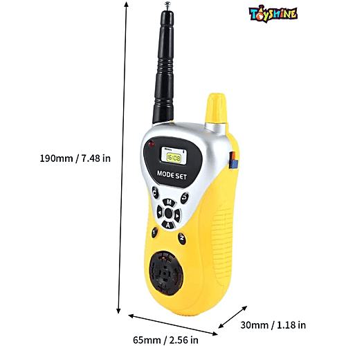 Toyshine Kids Walkie Talkie - With 2 Player System, Yellow, 1 pc  