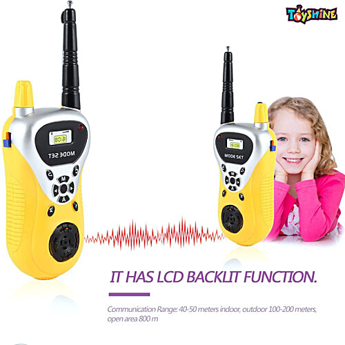 Toyshine Kids Walkie Talkie - With 2 Player System, Yellow, 1 pc  