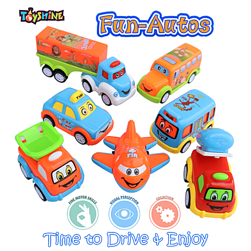 Toyshine Transporation Vehicles - Friction Powered, 7 pcs  