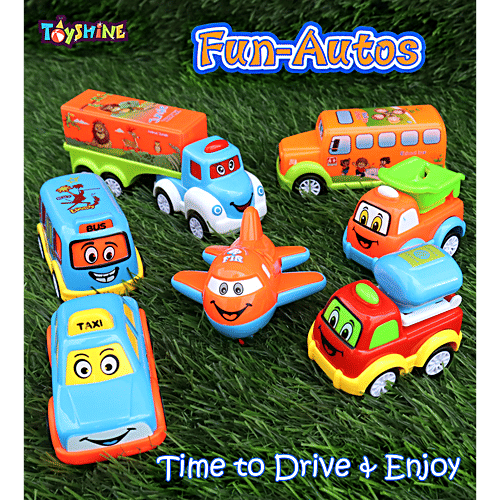 Toyshine Transporation Vehicles - Friction Powered, 7 pcs  