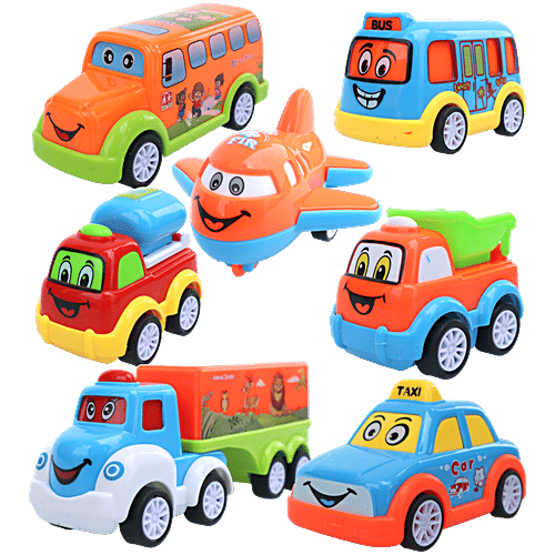 Toyshine Transporation Vehicles - Friction Powered, 7 pcs  