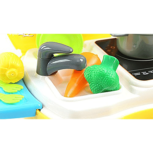 Toyshine Kitchen Cooking Toy Set - With Briefcase, Yellow, 26 pcs