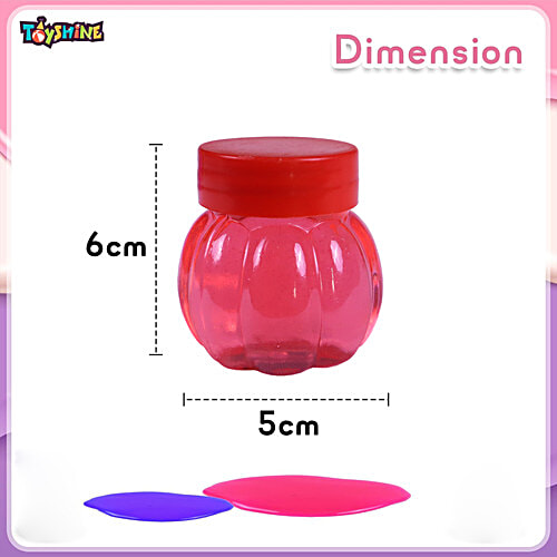 Toyshine DIY Non Sticky Smooth Colourful Water Glossy Slime, 6 pcs
