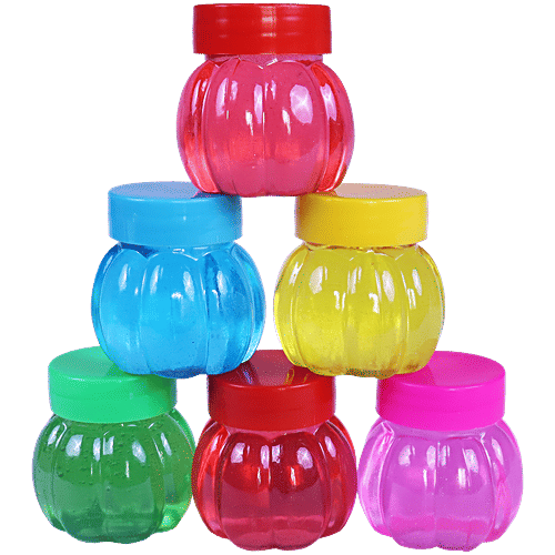 Toyshine DIY Non Sticky Smooth Colourful Water Glossy Slime, 6 pcs