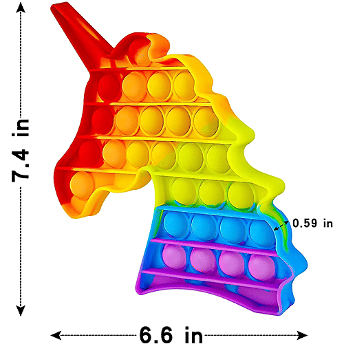 Toyshine Unicorn Push Bubbles Toy, 1 pc  