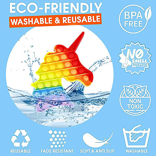 Toyshine Unicorn Push Bubbles Toy, 1 pc  