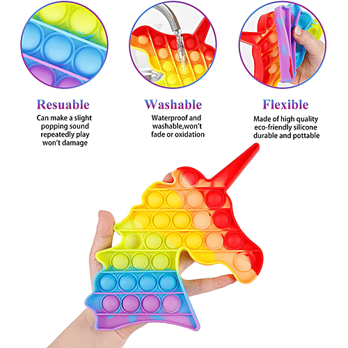 Toyshine Unicorn Push Bubbles Toy, 1 pc  