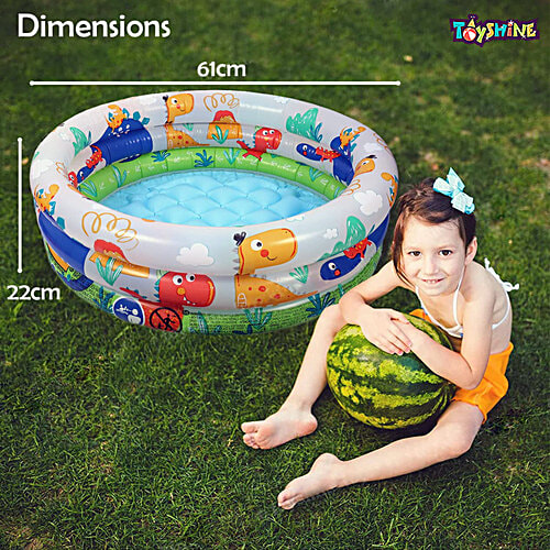 Toyshine Inflatable 3 Rings Baby Bath Tub, 1 pc Swimming Pool Play Centre Toy for Kids